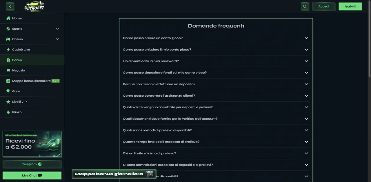 Nitrobet FAQ
